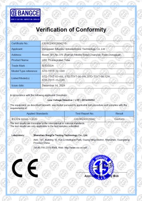T5一体化灯管CE认证