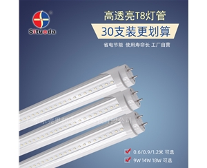 T8铝塑透明PC灯管(0.9米14W)